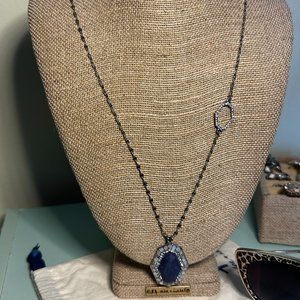 Modern Mosaic Long Pendant Necklace